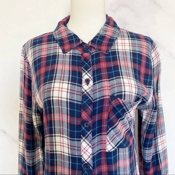 Rails Hunter Red and Blue Button Down Shirt - Picture 3 of 9